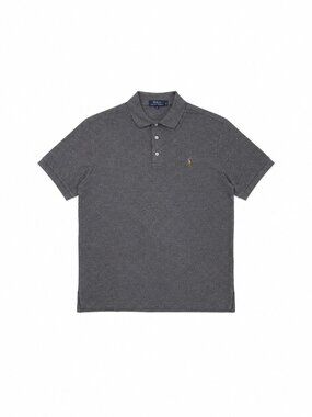 Polo Ralph Lauren Classic Fit Charcoal Gray Cotton Polo Shirt Men's XL
